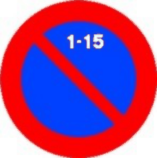 R-308c Estacionamiento prohibido la primera quincena