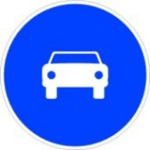 R-404 Calzada obligatoria para automóviles, excepto motocicletas de dos ruedas